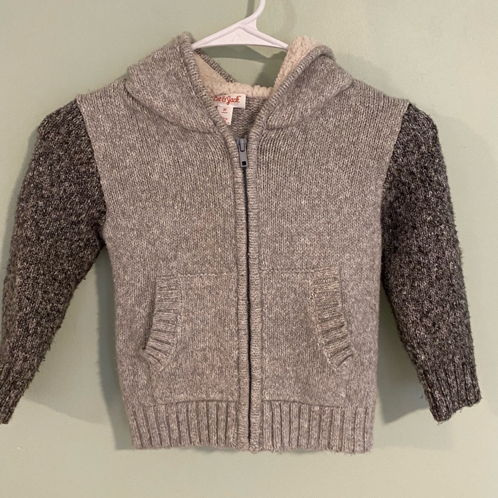 Boys 3 T long sleeve hooded sweater.  Size 3T. Good has “ears”